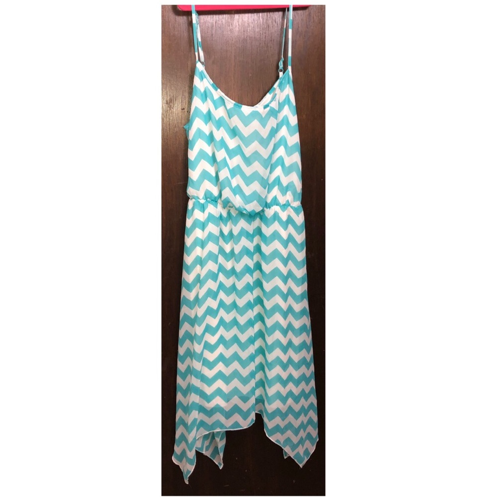Light blue chevron dress | XL